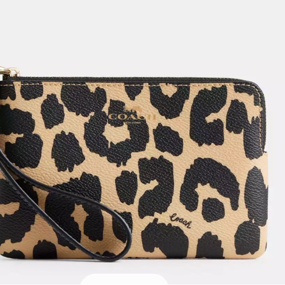 Coach Leopard Print Wristlet